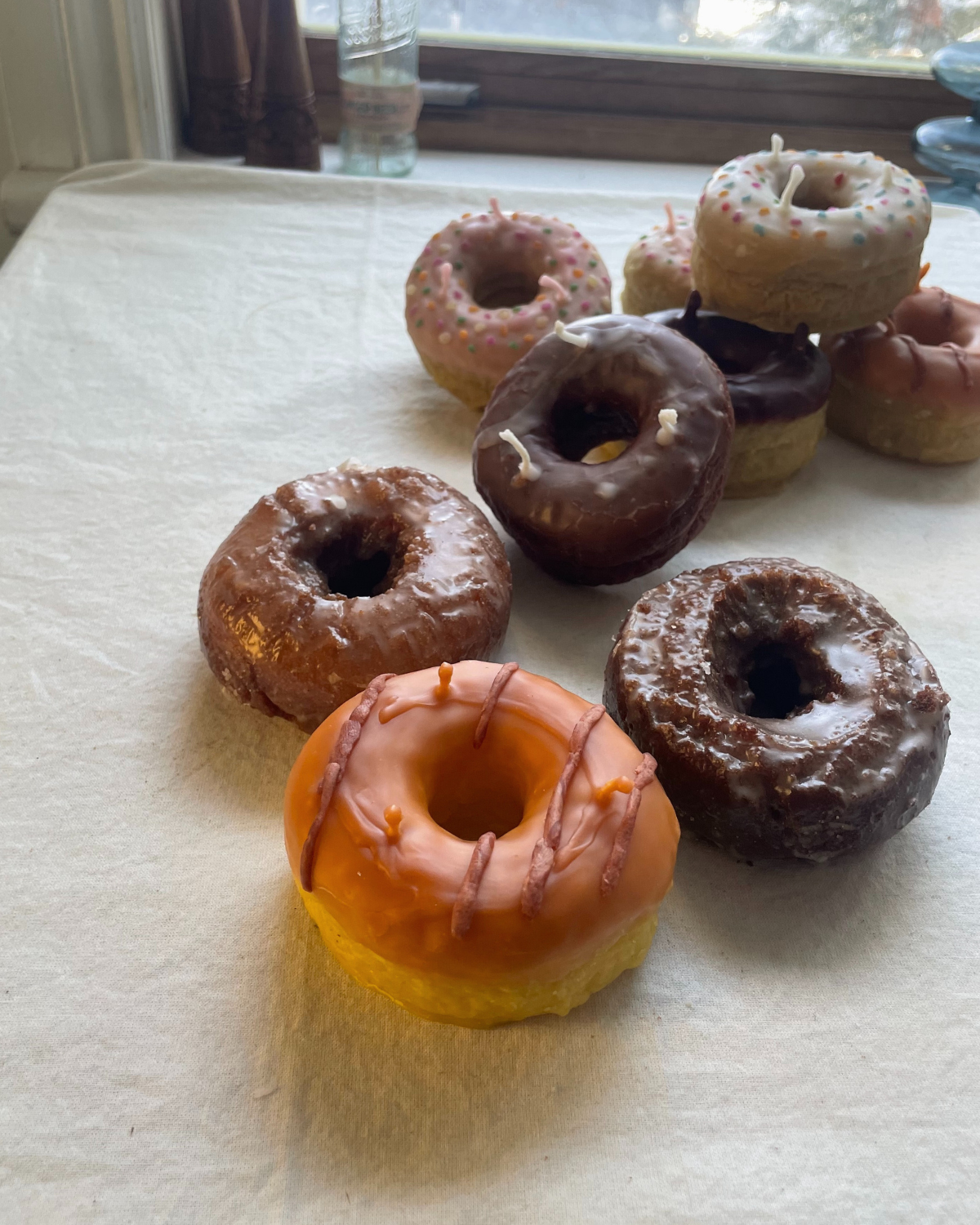Donut - Beeswax Candle, Donut Candle - Single Donut in 100% Beeswax, Candle, Dessert