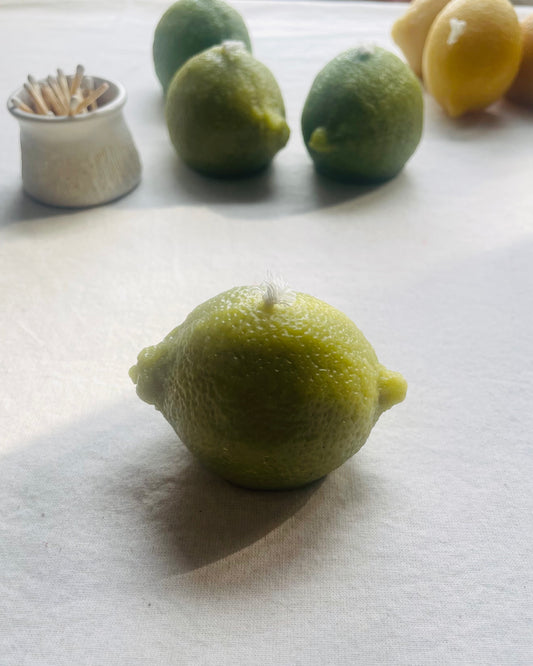 Lime - beeswax candle, fruit candle - green, candle, beeswax, lime
