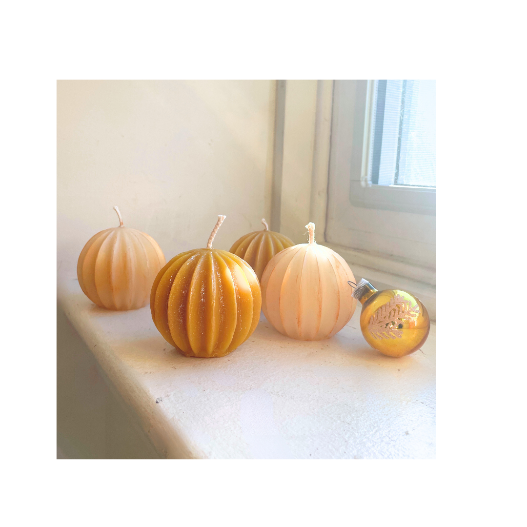Ornament Candle - Pure Beeswax Christmas Ornament, Candle, / Beeswax Candle, Hand Filtered, Vintage Style