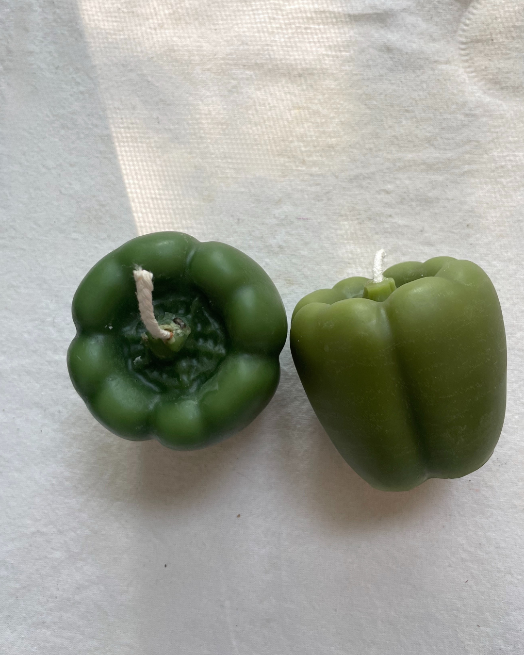 Green Pepper Candle in 100% Beeswax- Pepper, Vegetable, Fruit Candle - Food Candle