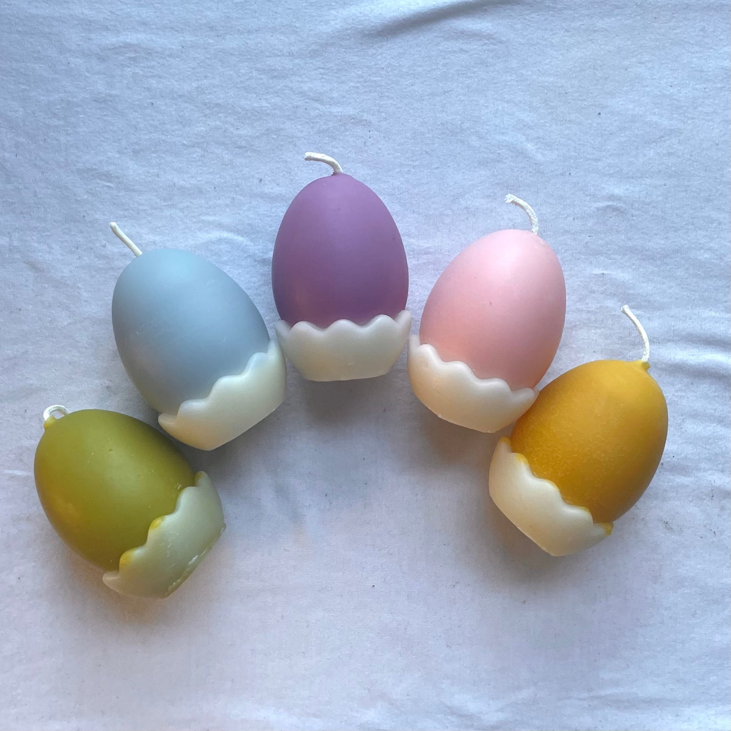 Beeswax EGG candles - large 100% beeswax candle / PASTELS / eggs / Easter eggs / beeswax candle