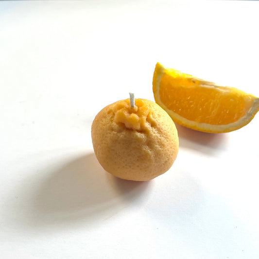 Orange Fruit Beeswax Candle - Orange, Beeswax Candle, Candle, Fruit Candle