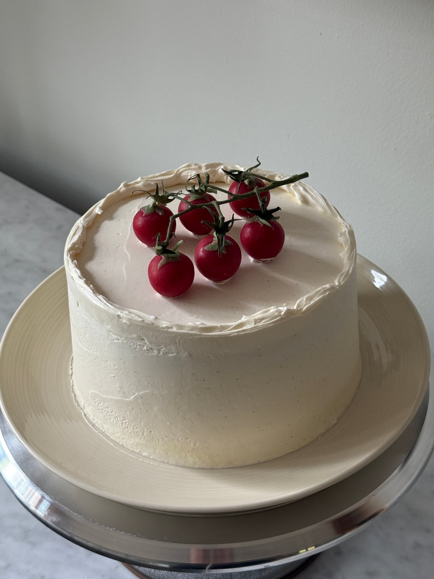 Tomato candles in pure beeswax - Cherry Tomatoes SET of 7 - cake candles - candle, beeswax, cherries, fruit vegetable candles