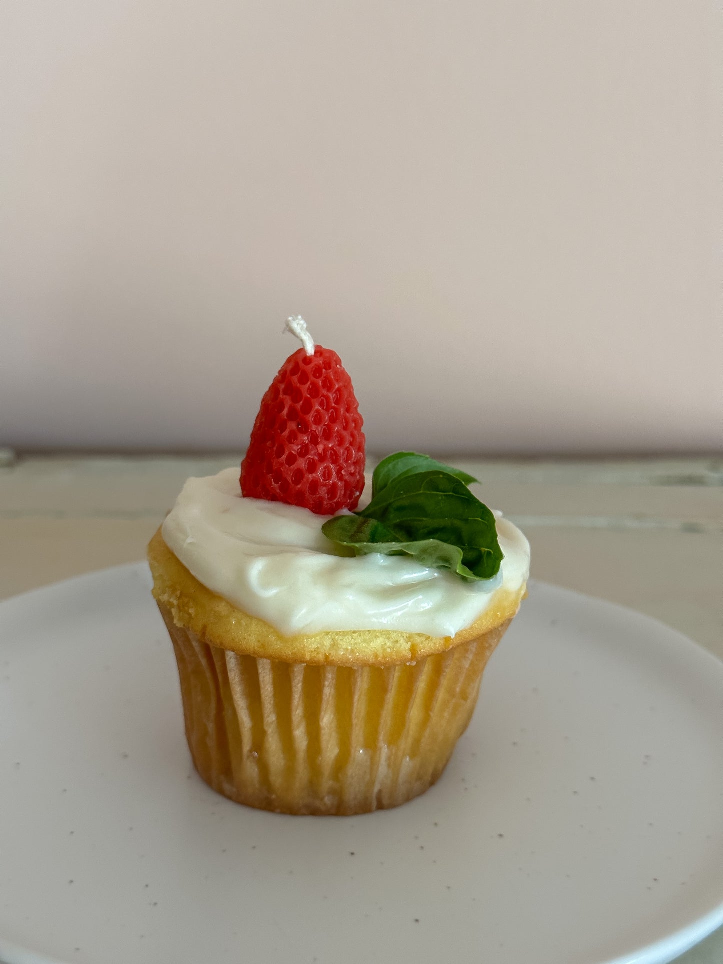 Mini strawberry candles in 100% beeswax - SET of 12 - cake candles - candle, beeswax, red, fruit candles
