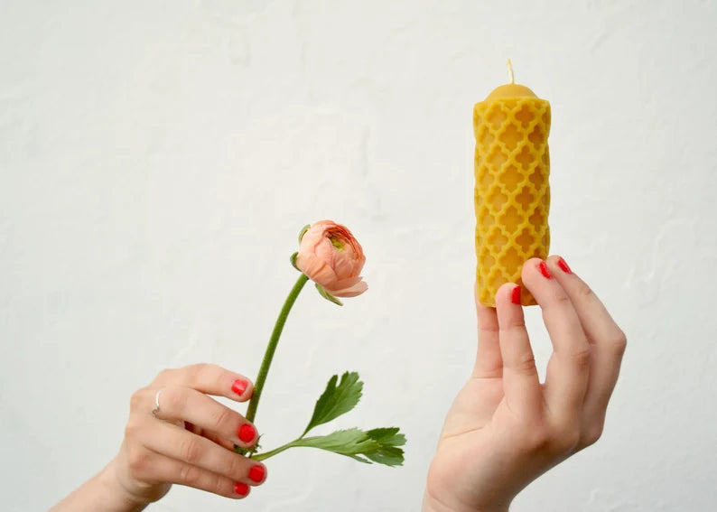 Instant COLLECTION - Beeswax Candles - Pure 100% Beeswax - Candles Collection - Pillars, Antique Bottle Candles