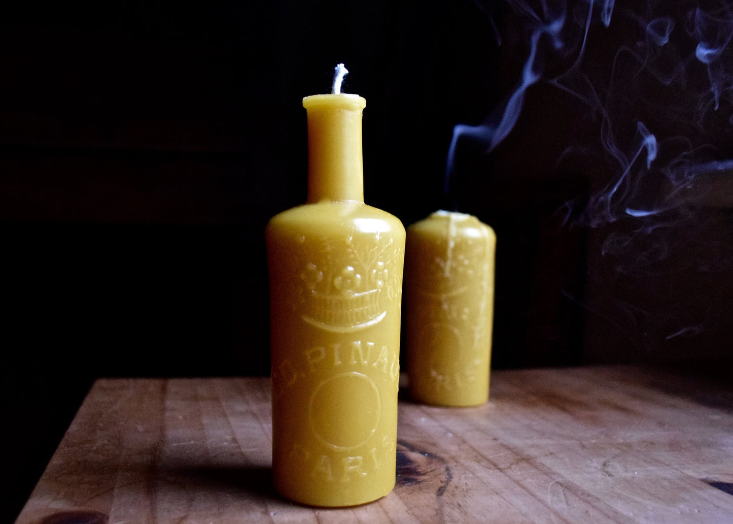 Paris Perfume - Antique Bottle - Beeswax Candle / Antique Bottle Candle // Perfume Bottle, Burnable Bottle Candle, Candle, Pure Beeswax