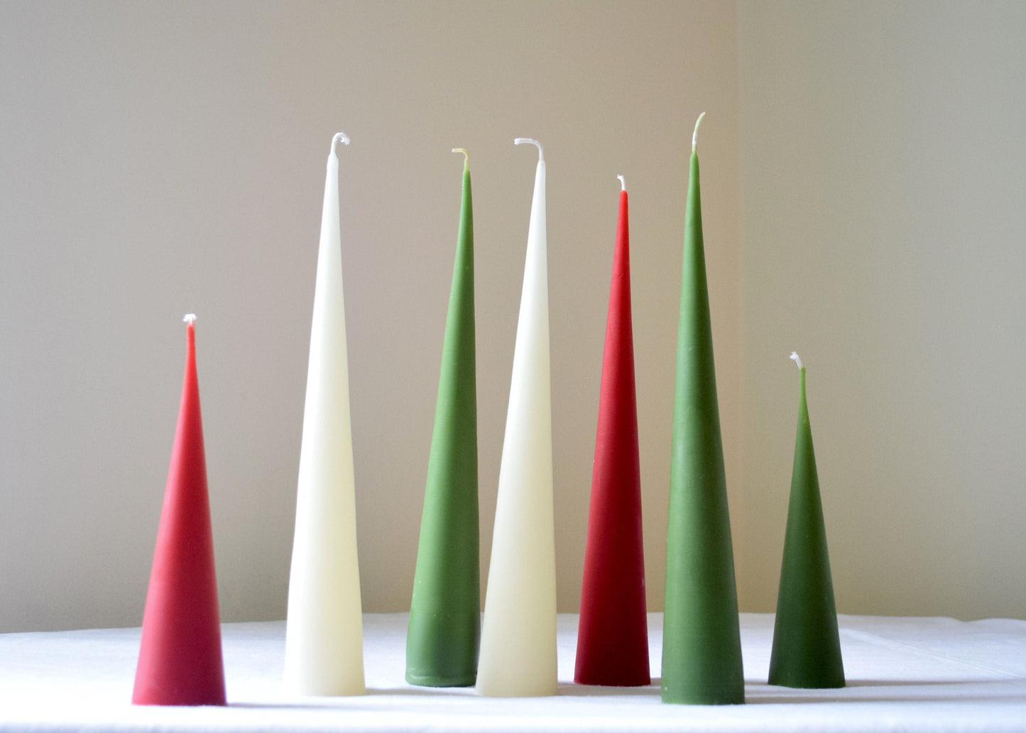 Reserved for Cristina - Holiday Beeswax Cone Candles - Beeswax Cone Candles // Candle, Modern Tapers