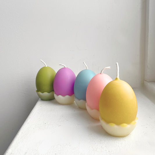 Beeswax EGG candles - large 100% beeswax candle / PASTELS / eggs / Easter eggs / beeswax candle