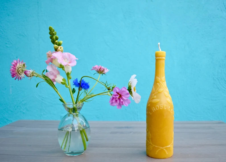 Instant COLLECTION - Beeswax Candles - Pure 100% Beeswax - Candles Collection - Pillars, Antique Bottle Candles
