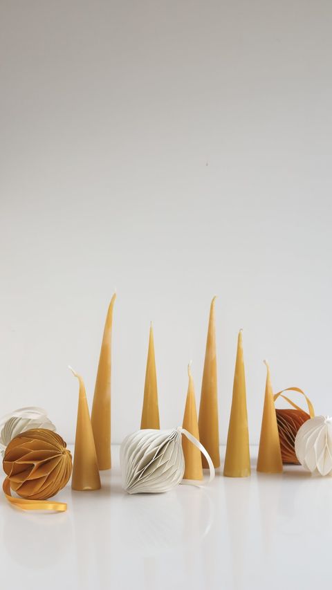Beeswax Cone Candles 6" 8" 10" 12" // Minimalist, Hygge, Beeswax Candle, Candle, Beeswax, Pillar Candle, Eco Friendly