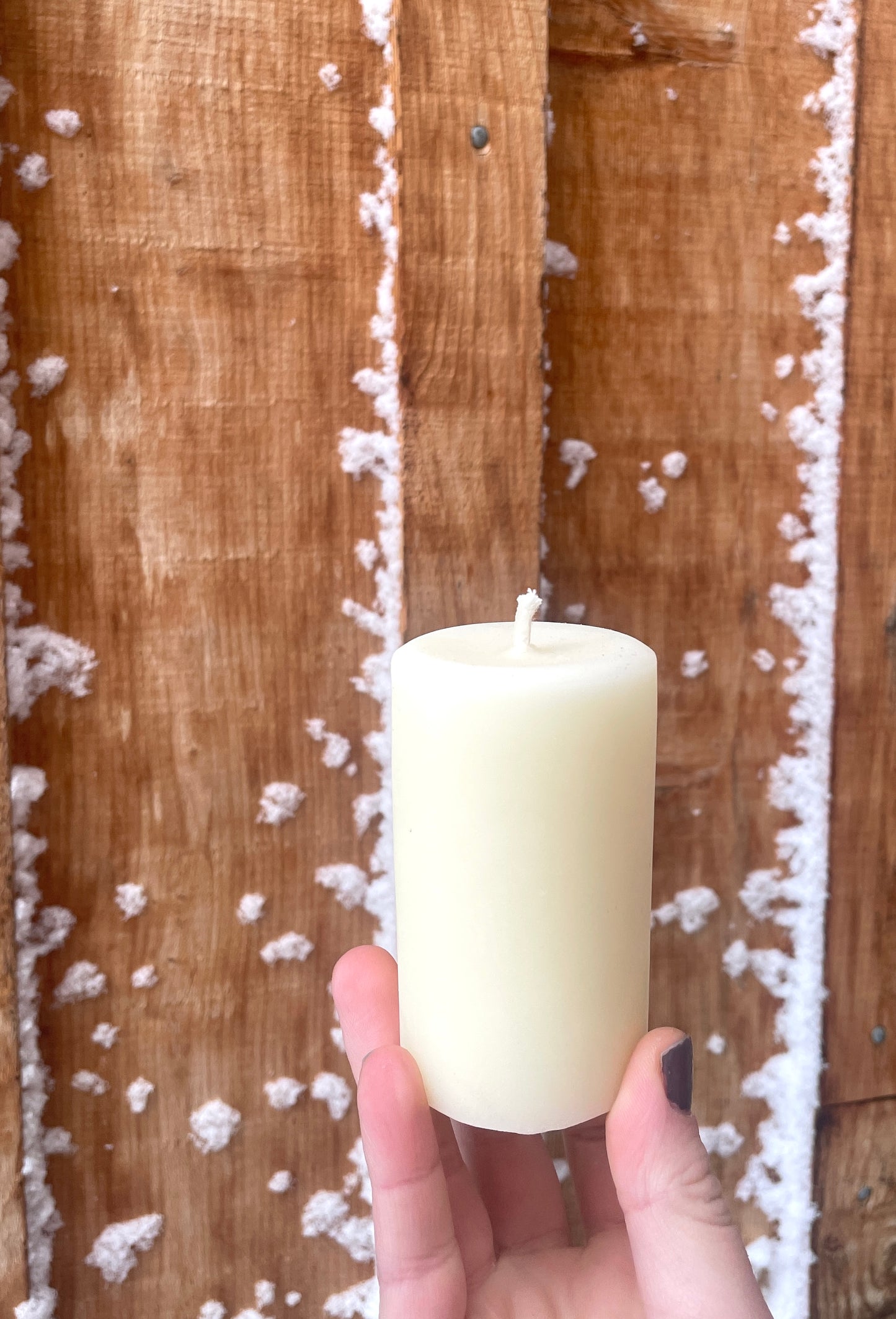 Cream Beeswax Pillar Candle - Off-White Candle - Small Pillar 3"  // Beeswax Candle, Candle, Beeswax, Pillar, Eco Friendly, Handmade