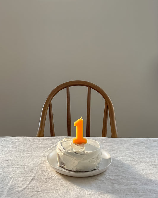 Cake Candle - Birthday Number Candle in 100% Beeswax // Custom Birthday Candles, Number Candles 0, 1, 2, 3, 4, 5, 6, 7, 8 and 9, Eco Friendly, Non Toxic