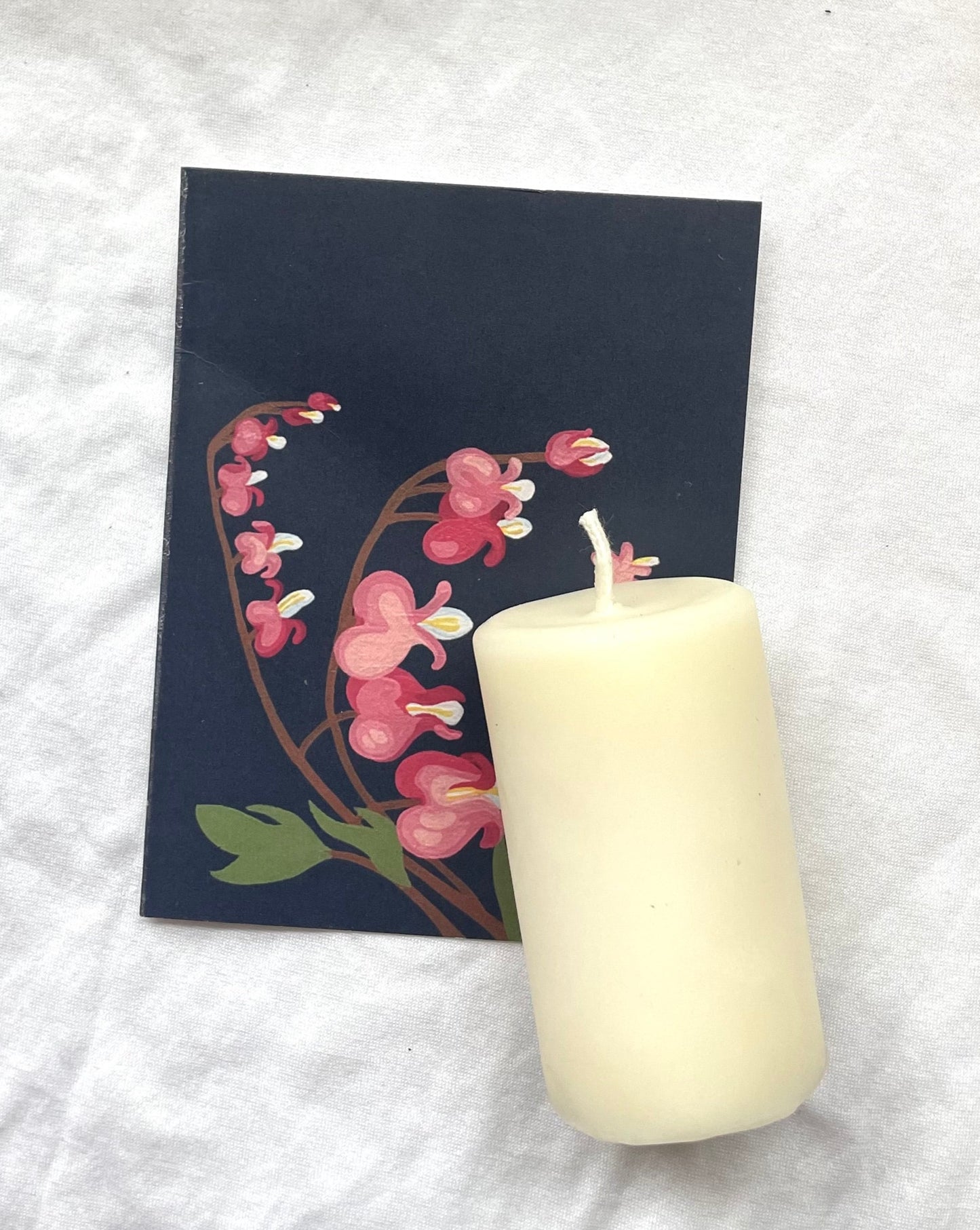 Cream Beeswax Pillar Candle - Off-White Candle - Small Pillar 3"  // Beeswax Candle, Candle, Beeswax, Pillar, Eco Friendly, Handmade