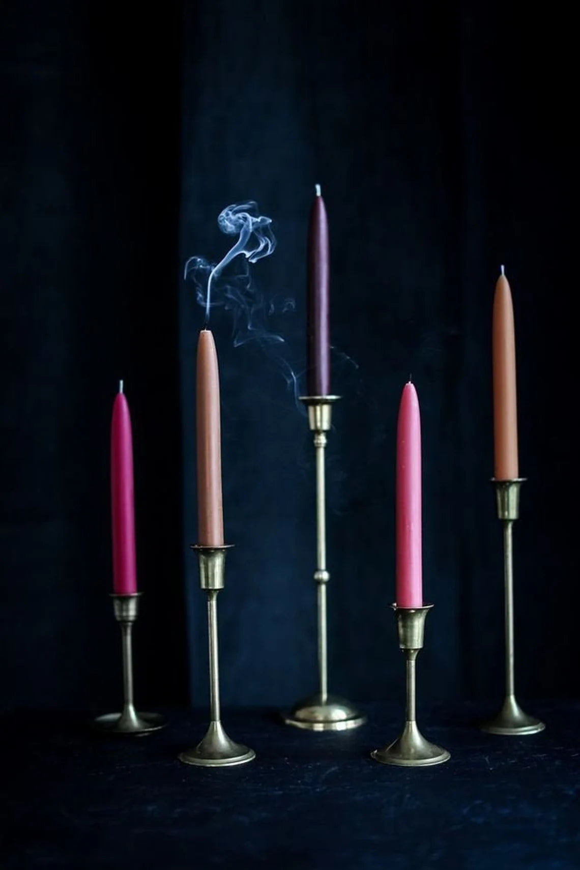 Chocolate Brown Tapers - Beeswax Tapers - Beeswax Candles, 8" Pair of Two