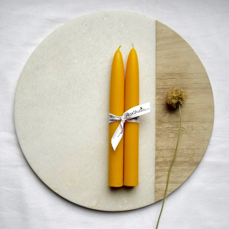 Eco Colored Beeswax Taper Candles, Pair of 2 // Tapers, Beeswax Candles, 8" Tapers, Eco Friendly, Candles