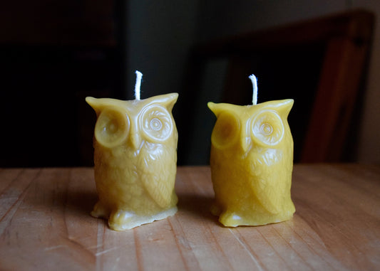 Owl Beeswax Candle, Wedding Favors // Owl, Votive Candle, Beeswax, Candle, Eco Friendly, Wedding, Handcrafted