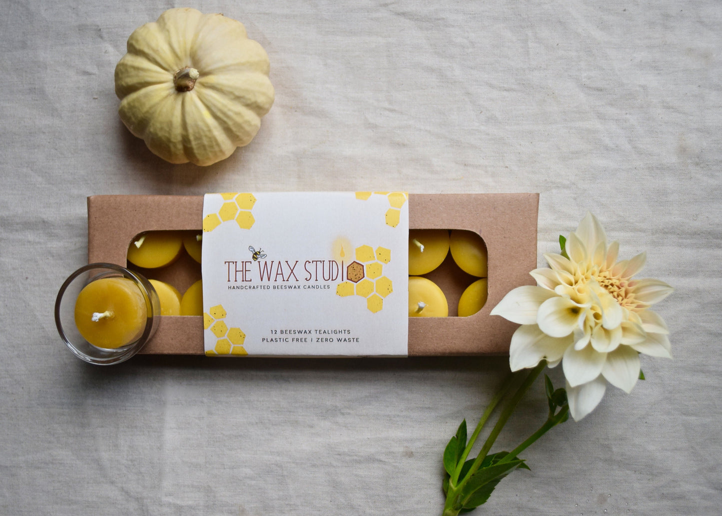 Plastic-free Beeswax Tealight Candles Set of 12 / Zero-Waste, Beeswax, Tealights, Tealight Candles, Eco Friendly - Ottawa, Ontario, Canada