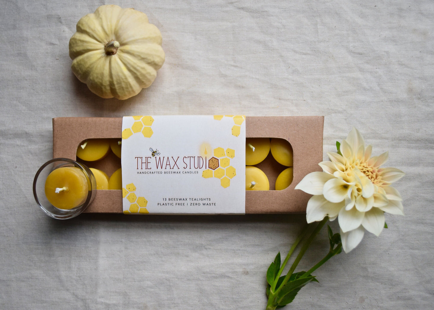 Plastic-free Beeswax Tealight Candles Set of 12 / Zero-Waste, Beeswax, Tealights, Tealight Candles, Eco Friendly - Ottawa, Ontario, Canada