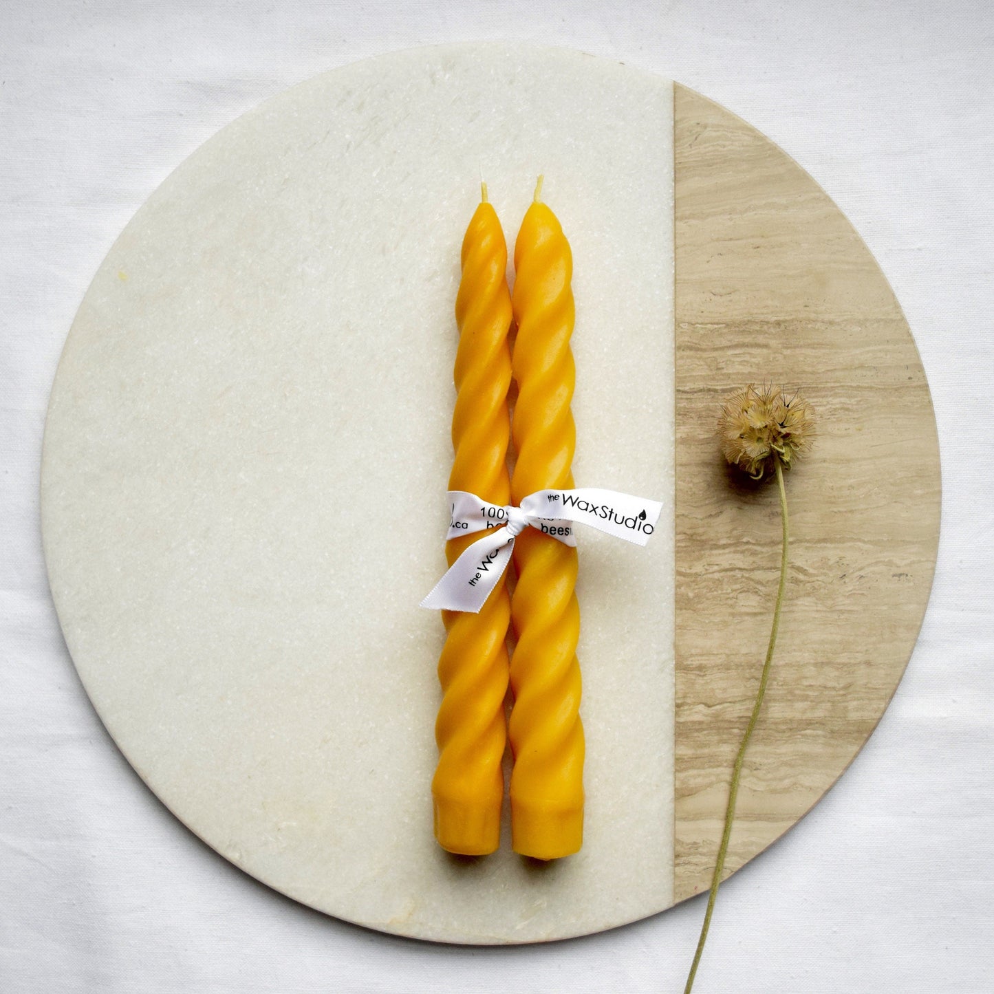 INSTANT TAPER SET OF 6 - Beeswax Taper Candles, 3 pairs in 100% Beeswax, Twisted // Tapers, Twist, Tapered Candles, Beeswax Candles, 8" Tapers, Eco Friendly, Decor