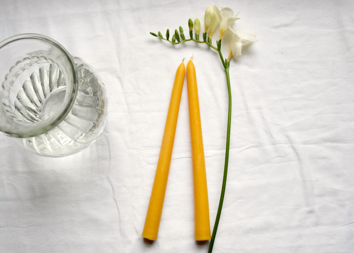 10" Tall Beeswax Taper Candles, 100% Pure Handfiltered Beeswax, Candles Pair of 2 // Tapers, Tapered Candles, Beeswax Candles