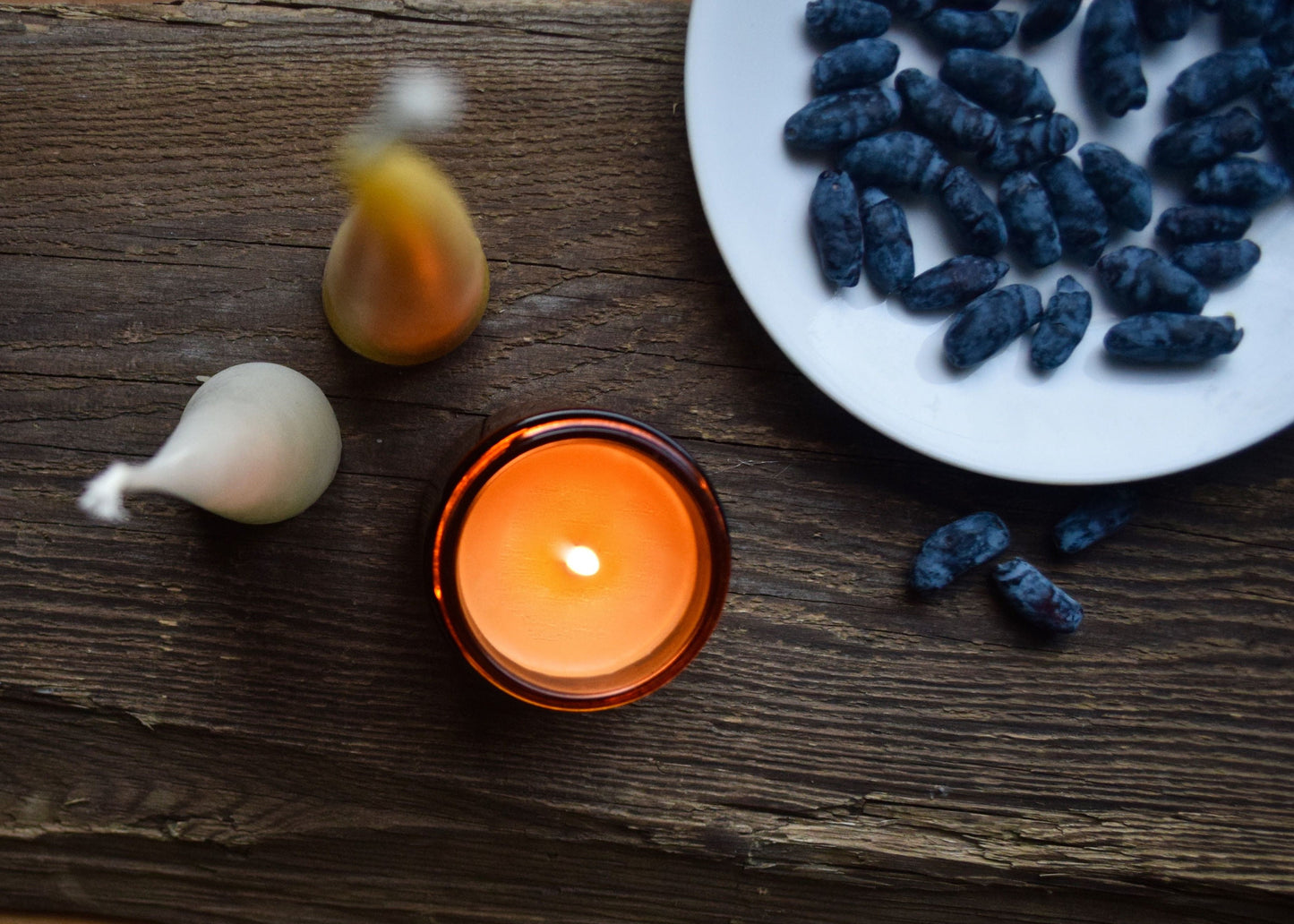 Patchouli Cedar Beeswax Jar Candle - 4 oz. Amber Glass Jar / Beeswax Candle - Jar Candle, Beeswax, Patchouli