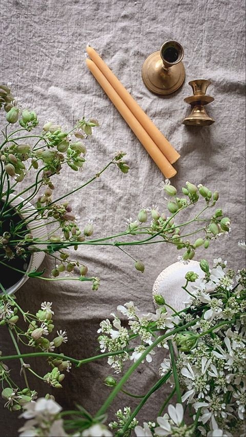 10" Tall Beeswax Taper Candles, 100% Pure Handfiltered Beeswax, Candles Pair of 2 // Tapers, Tapered Candles, Beeswax Candles