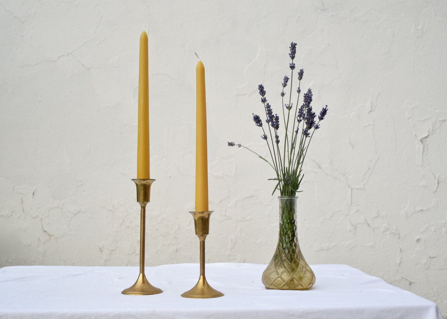 10" Tall Beeswax Taper Candles, 100% Pure Handfiltered Beeswax, Candles Pair of 2 // Tapers, Tapered Candles, Beeswax Candles