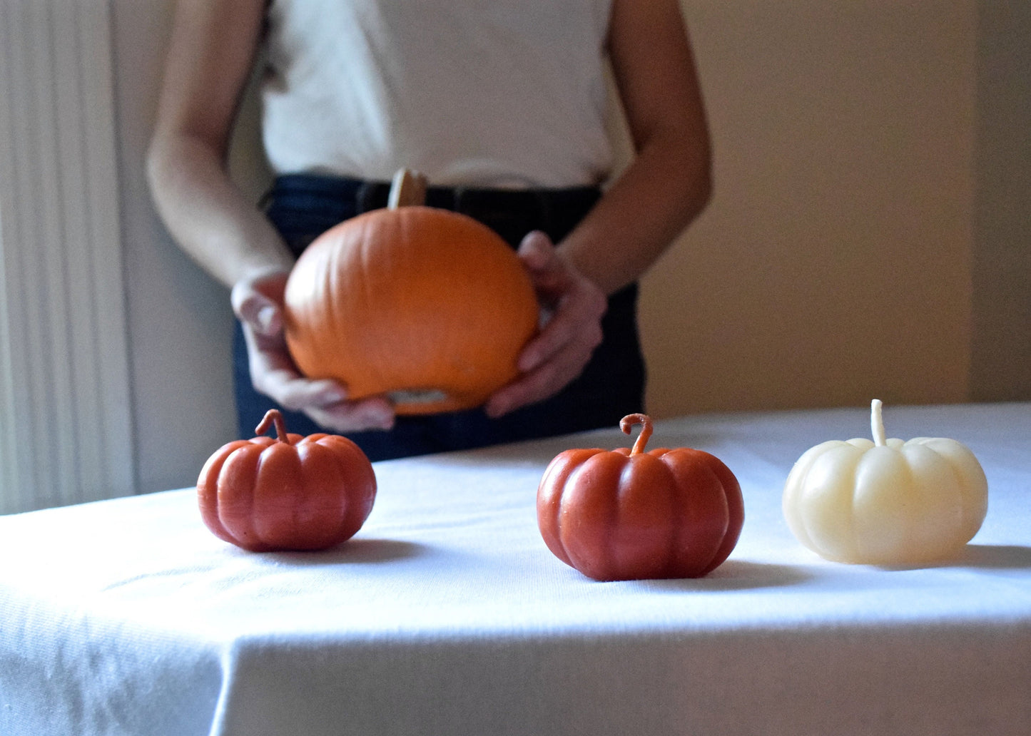 Pumpkin // Beeswax Candle PUMPKIN / Halloween, Candle, Beeswax, Orange, Autumn, Thanksgiving