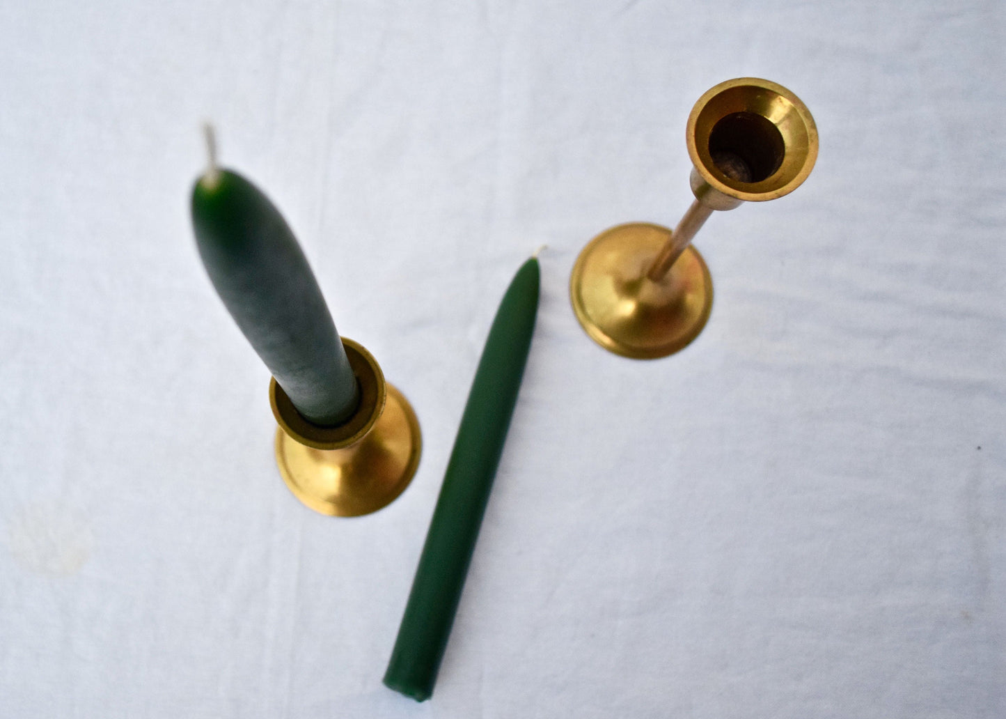 Forest Green Beeswax Taper Candles, Pair of 2 // Tapers, Beeswax Candles, 8" Tapers, Eco Friendly, Candles