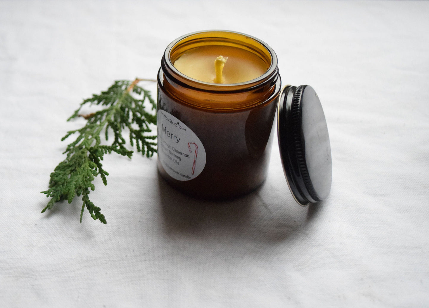 Beeswax Aromatherapy Glass Jar Candle / Beeswax Candle, Pure Essential Oils, Eco Friendly, Pure Beeswax, Luxury, Hygge