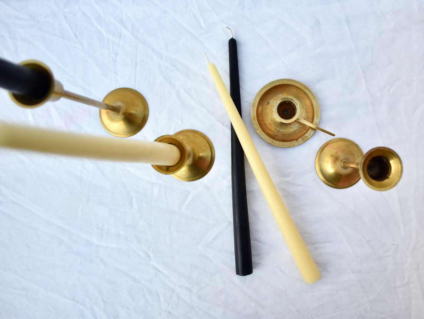 Tall 12" Taper Candles in Pure Beeswax, Pair of 2 - Yellow, Cream or Black - Beeswax Candles, Tapers, Candles