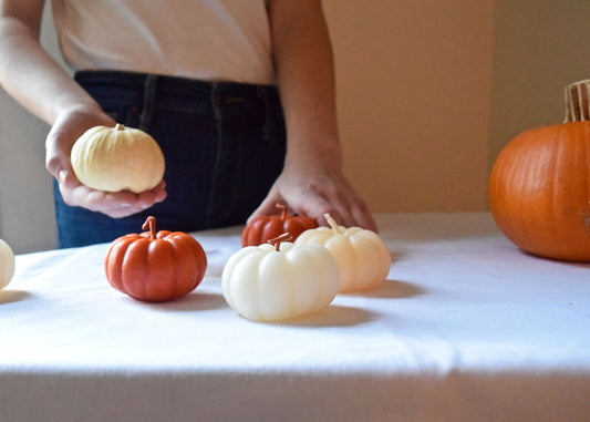 Squash - Beeswax Candle / Candle, Beeswax, Orange, Autumn, Thanksgiving, Pumpkin