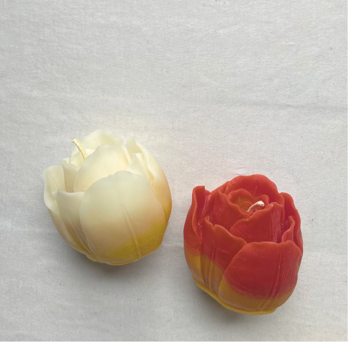 Frilly Tulip Candle in Pure Beeswax - Petals, Tulip, Flower Candle, Beeswax, Candle, Botanical, Handcrafted