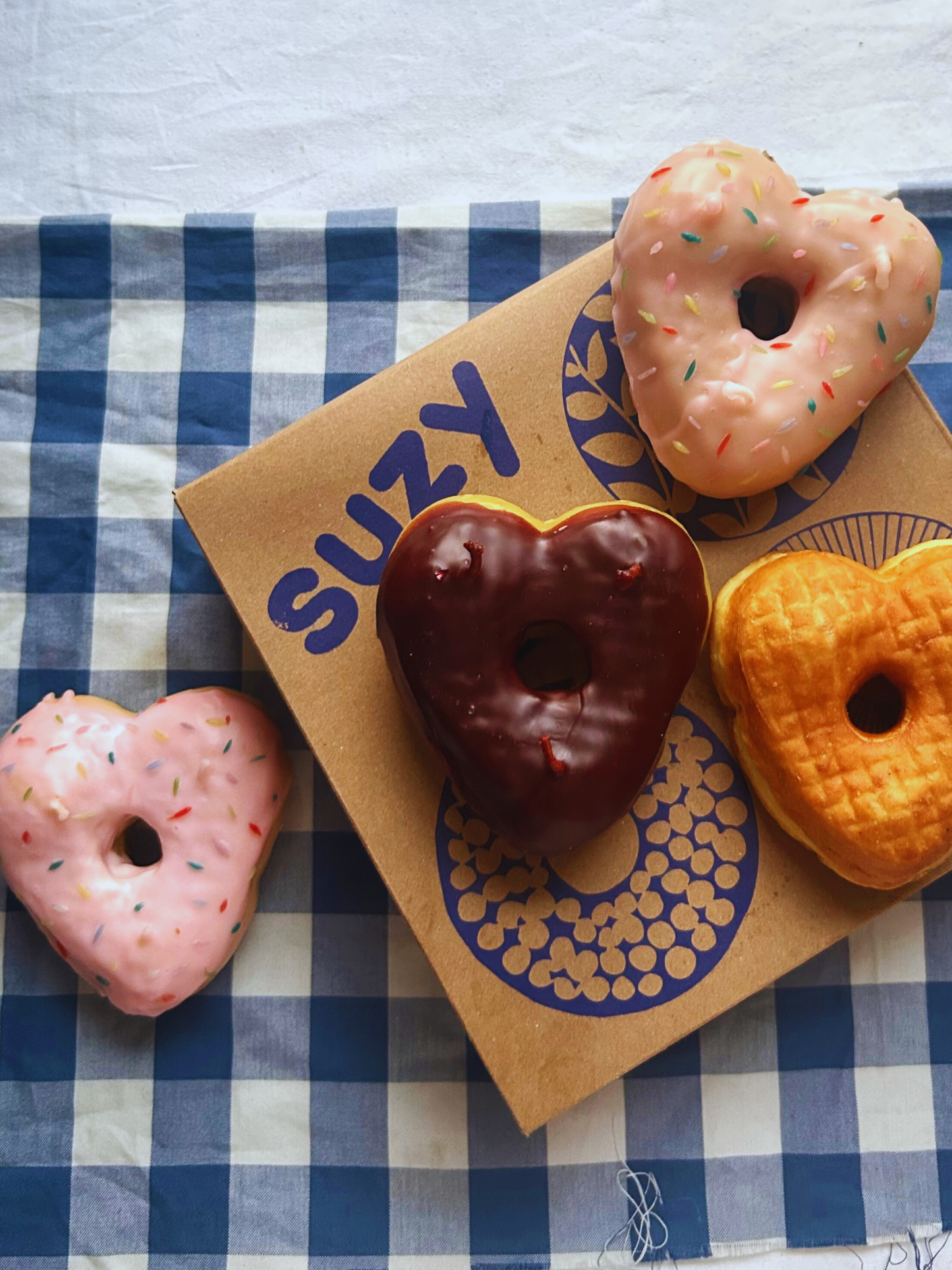 Heart Donut - Valentines's Day - Beeswax Candle, Donut Candle - Single Donut in 100% Beeswax, Candle, Dessert