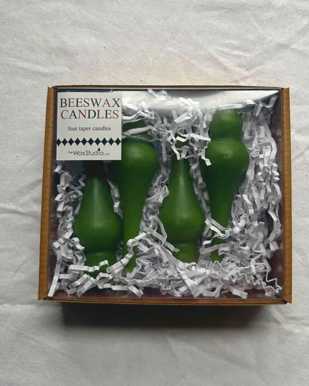 Midcentury Modern Tapers - Pure 100% beeswax - BOX of 4 // Tapers, MCM, Vintage Style