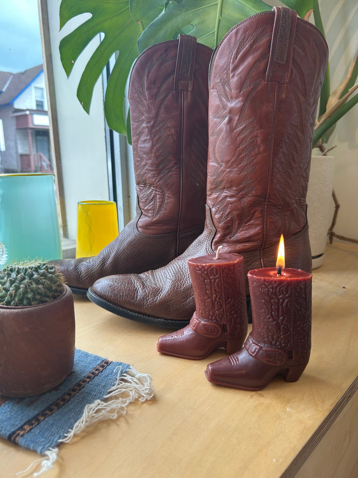 Cowboy Boot Candle - 100% Beeswax - Cowboy, Boot, Candle // Western, Beeswax