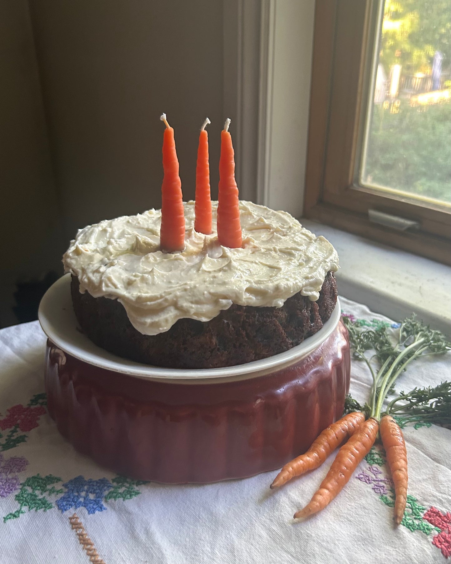 Birthday Cake Carrots - beeswax candles - cake candles - CARROTS SET of 6 -  candle, beeswax, carrots, vegetable candles (Copy)