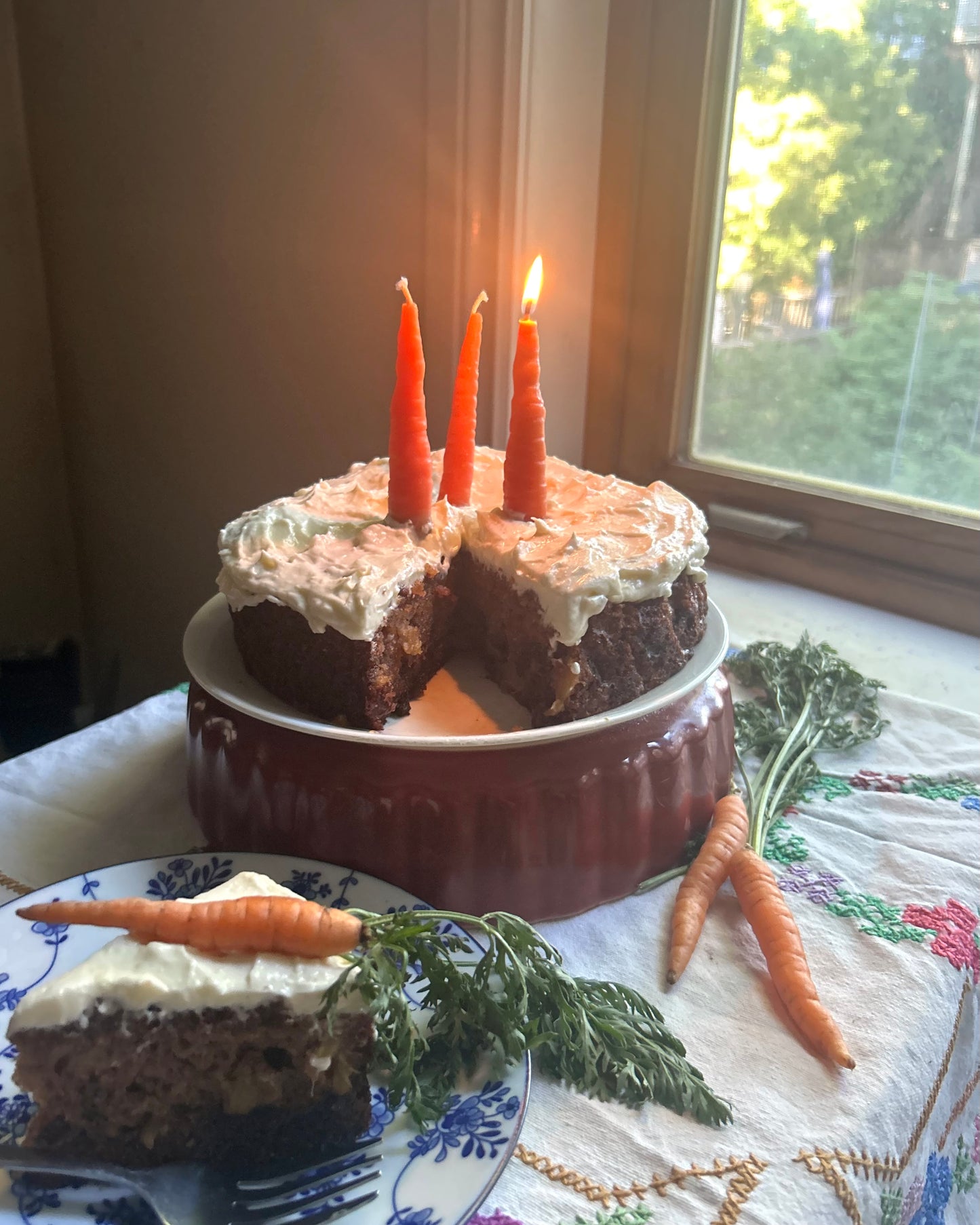 Birthday Cake Carrots - beeswax candles - cake candles - CARROTS SET of 6 -  candle, beeswax, carrots, vegetable candles (Copy)