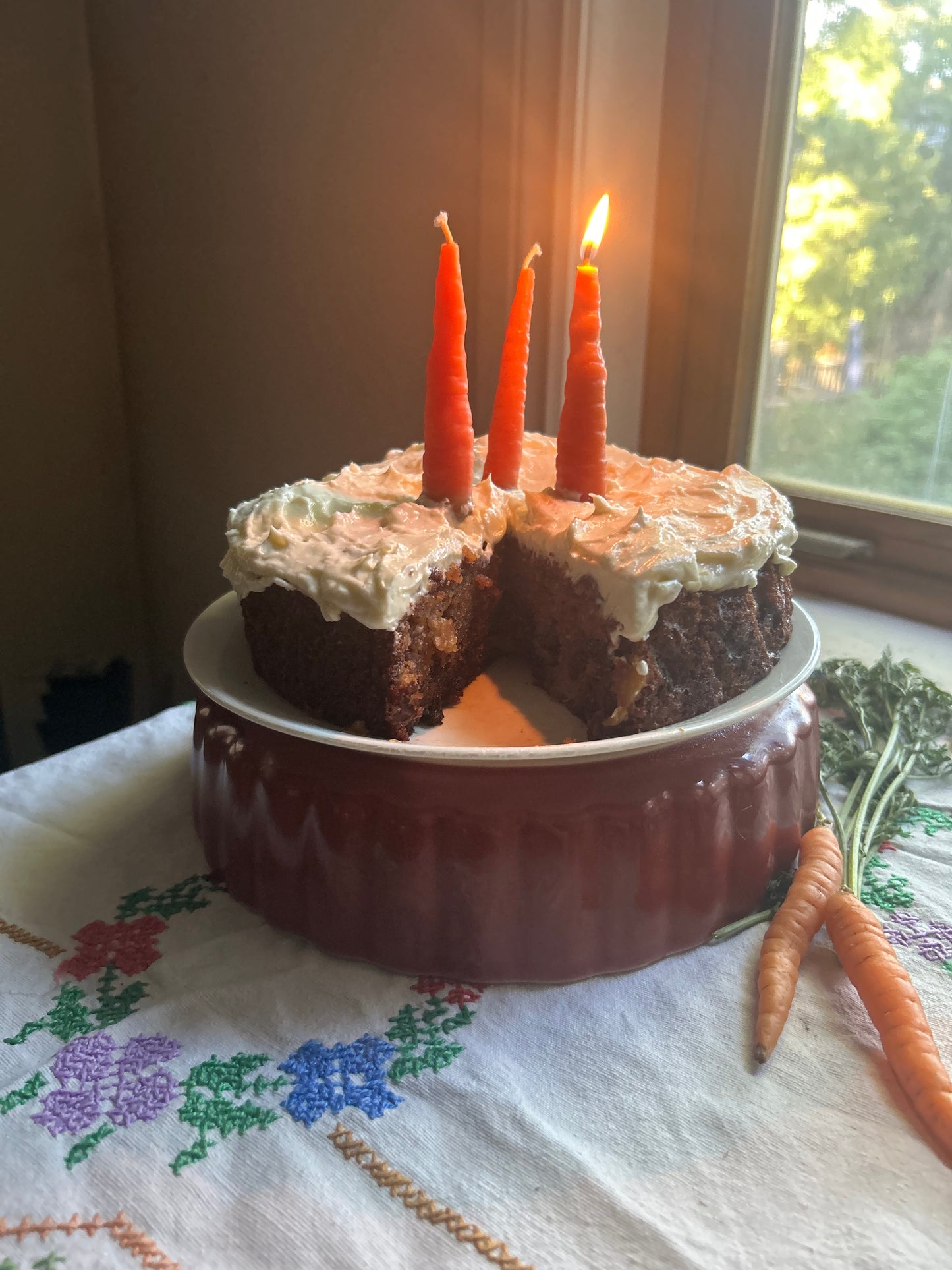 Birthday Cake Carrots - beeswax candles - cake candles - CARROTS SET of 6 -  candle, beeswax, carrots, vegetable candles (Copy)