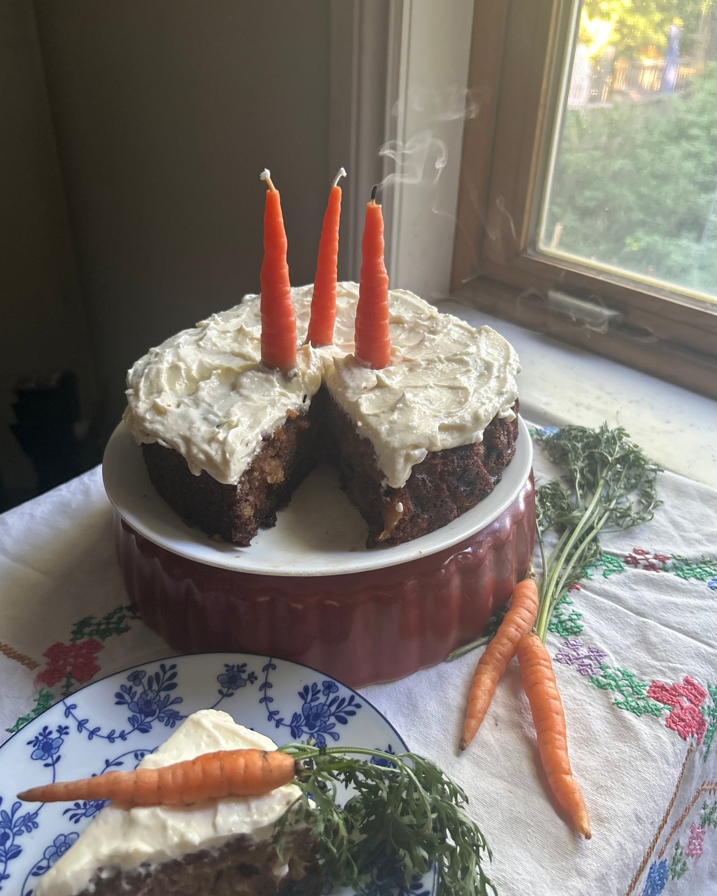 Birthday Cake Carrots - beeswax candles - cake candles - CARROTS SET of 6 -  candle, beeswax, carrots, vegetable candles (Copy)