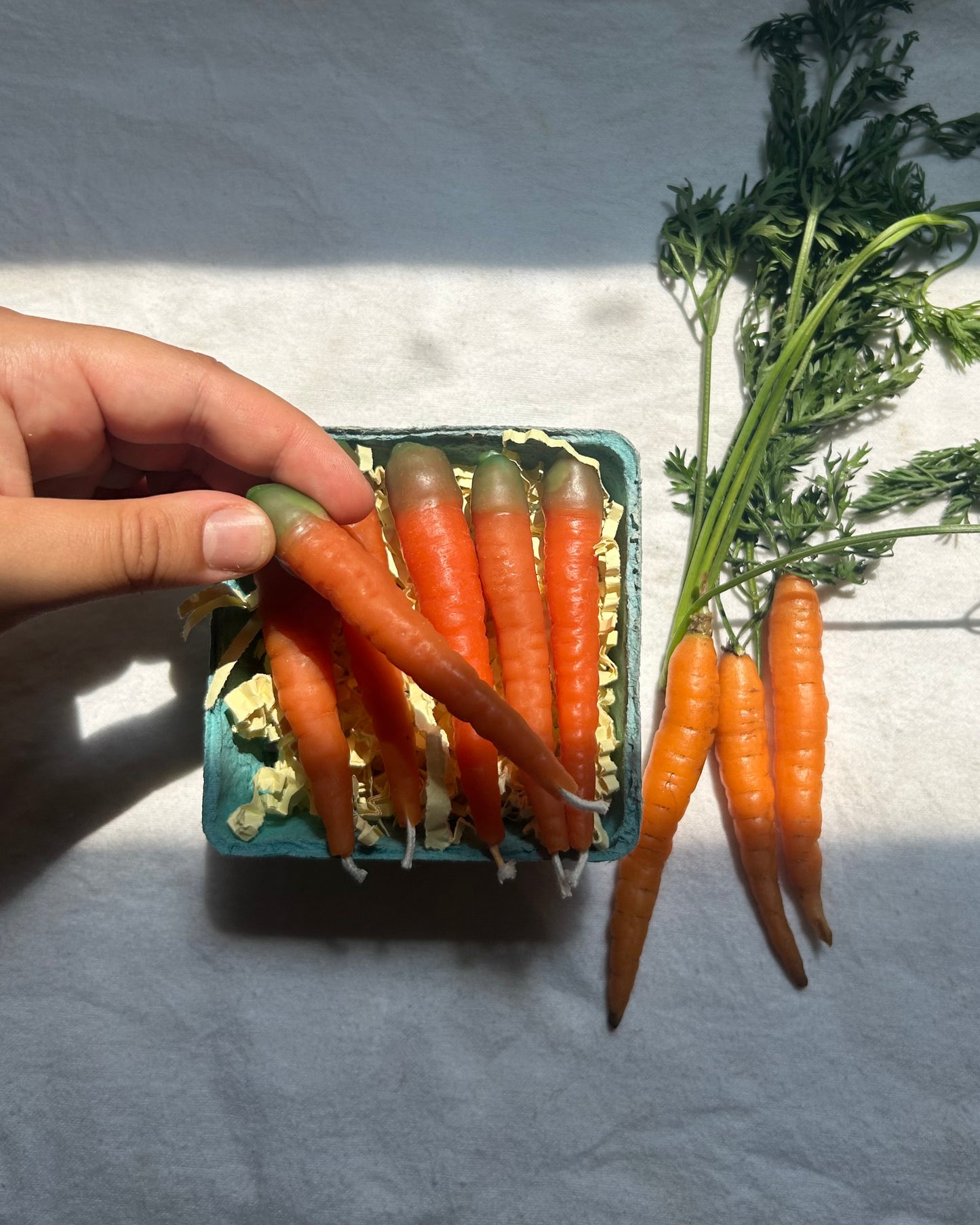 Birthday Cake Carrots - beeswax candles - cake candles - CARROTS SET of 6 -  candle, beeswax, carrots, vegetable candles (Copy)