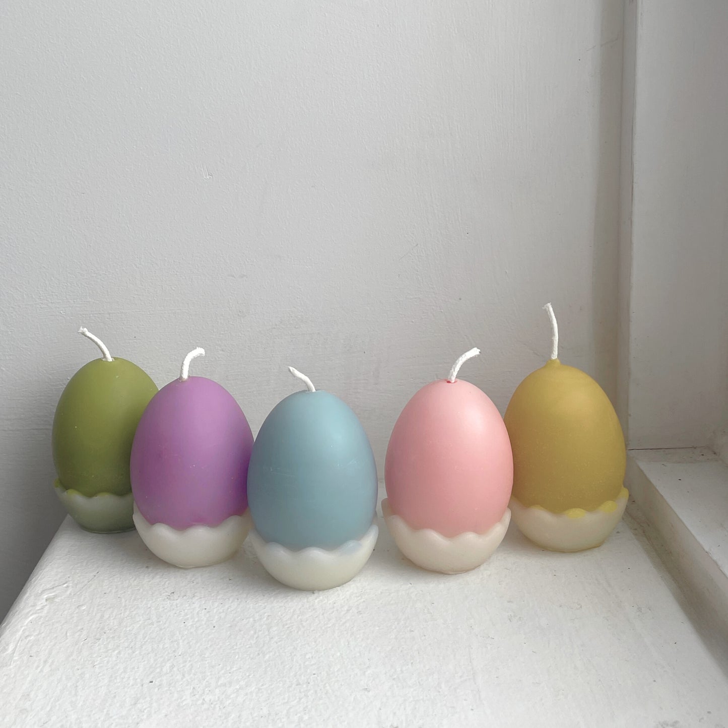 Beeswax EGG candles - large 100% beeswax candle / PASTELS / eggs / Easter eggs / beeswax candle