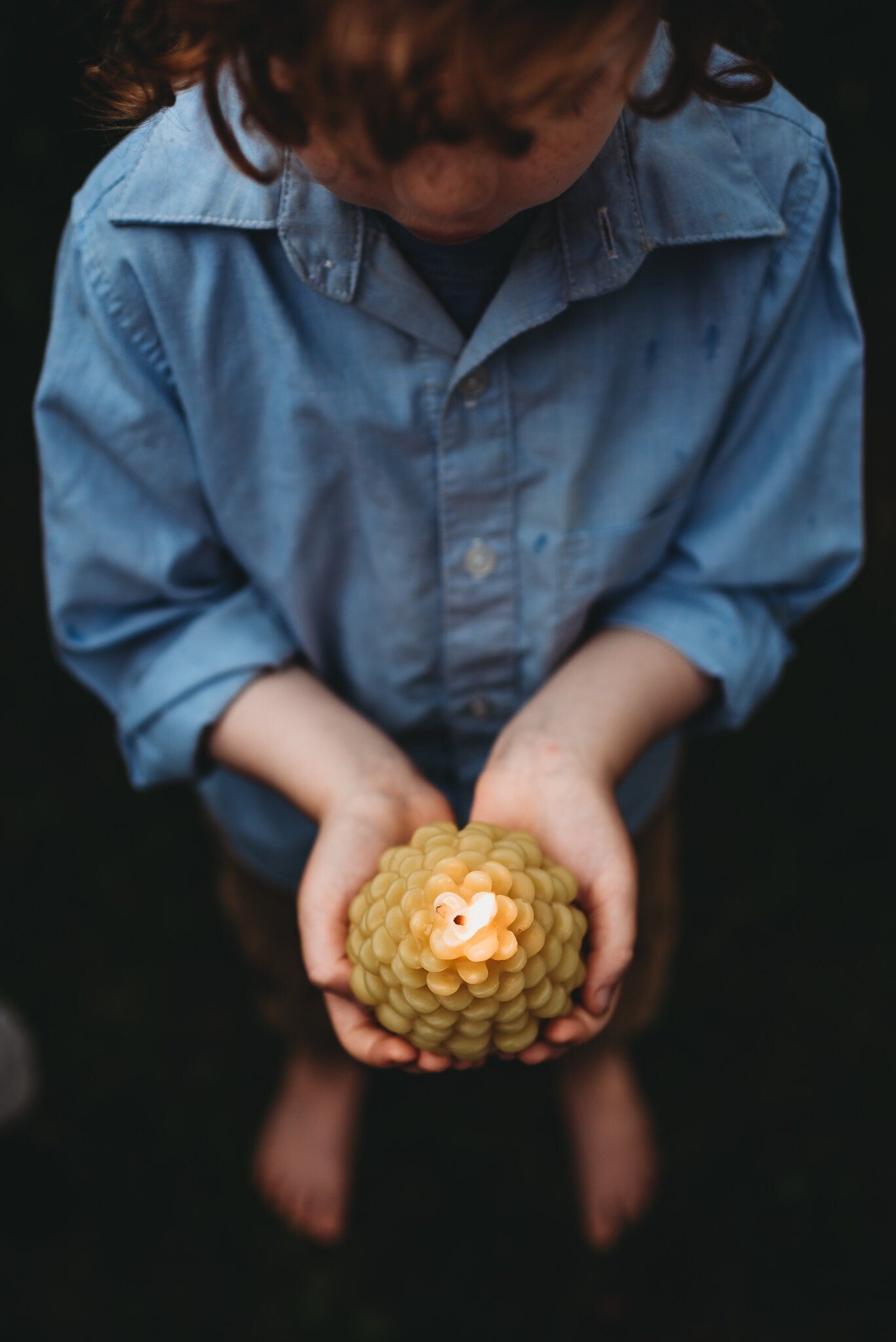 Beeswax Pinecone Candle in Rust Brown / Woodland, Pinecone, Candle, Forest Candle