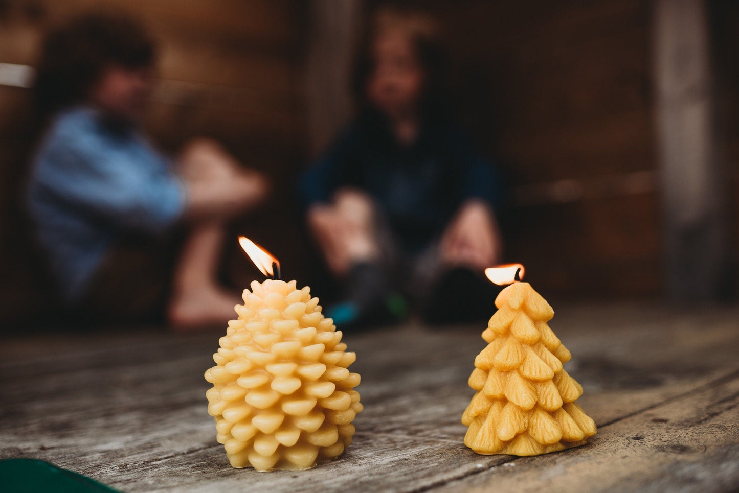 White Beeswax Candle - Pinecone / Pinecone Candle, Eco Friendly, Beeswax, Candles