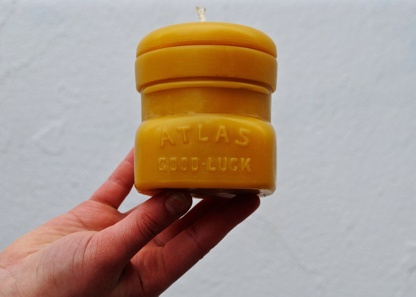 Good Luck Antique Bottle Candle in 100% Beeswax // Burnable Bottle Candle, Beeswax Candle, Pure Beeswax, Handmade in Canada