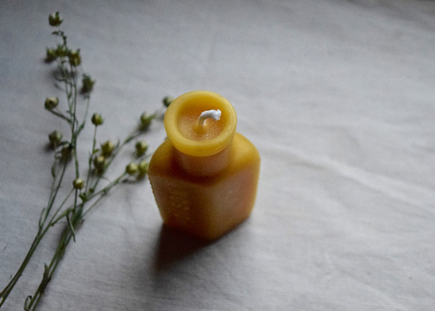 Poison Bottle Candle in Pure Beeswax - Antique 1800s Apothecary Bottle Candle, Burnable Bottle, Beeswax, Beeswax Candle, Vintage