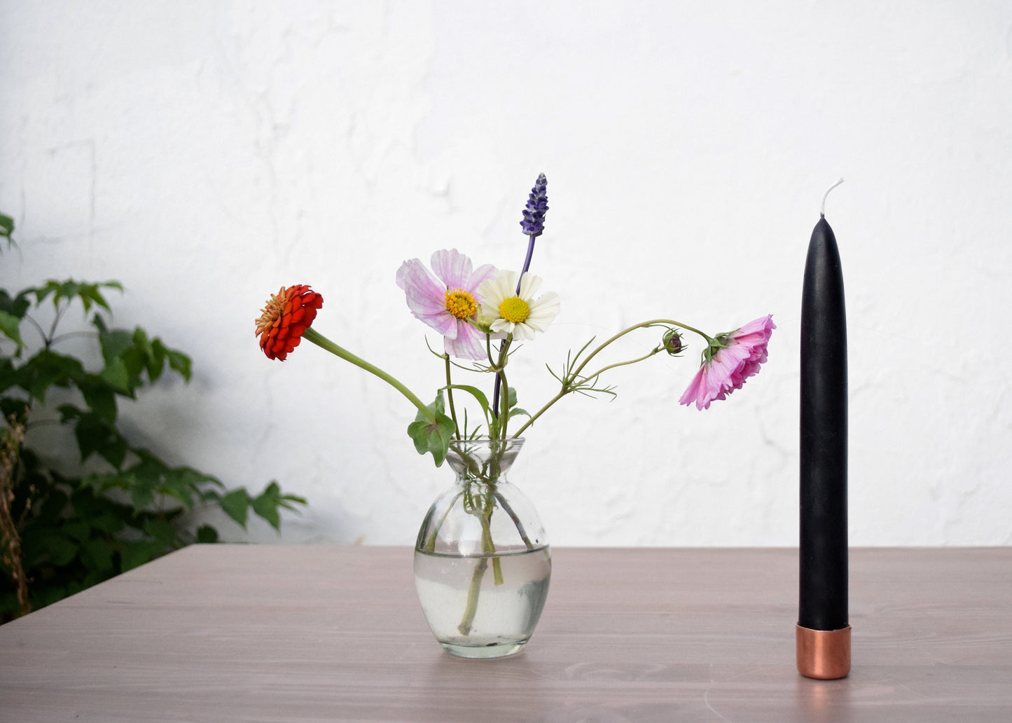 Black Tapers - Beeswax Tapers Candles - Black Beeswax, Candles, Pair of 2 // Tapers, Tapered Candles, Beeswax Candles, 8" Tapers, Minimalist