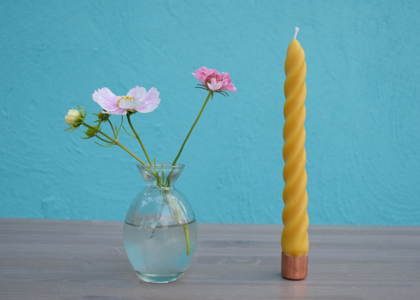 Beeswax Twisted Taper Candles, Pair of 2 // Tapers, Twist, Tapered Candles, Beeswax Candles, 8" Tapers, Eco Friendly, Decor