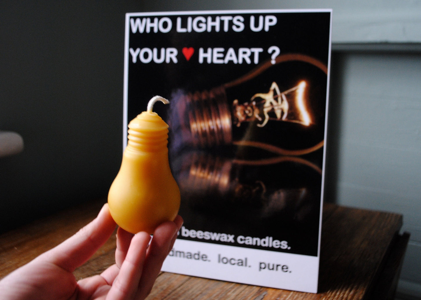 Lightbulb Beeswax Candle // Lightbulb, Votive Candle, Beeswax, Candle, Eco Friendly, Handcrafted