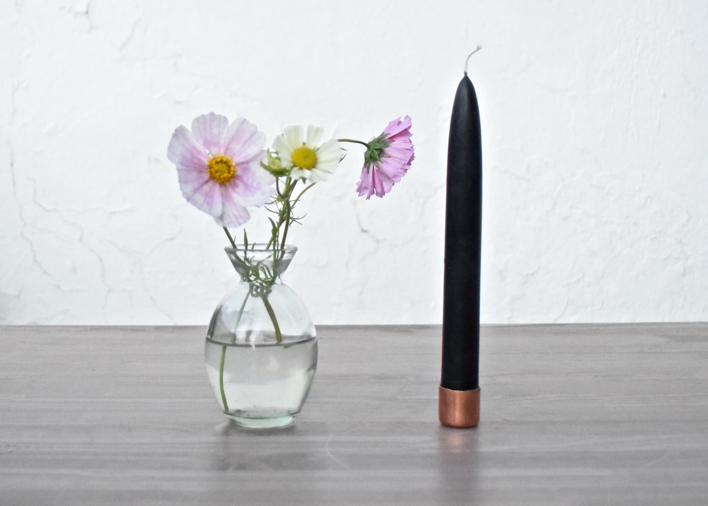 Black Tapers - Beeswax Tapers Candles - Black Beeswax, Candles, Pair of 2 // Tapers, Tapered Candles, Beeswax Candles, 8" Tapers, Minimalist